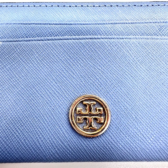 TORY BURCH BLUE CARD HOLDER WALLET - Picture 4 of 4